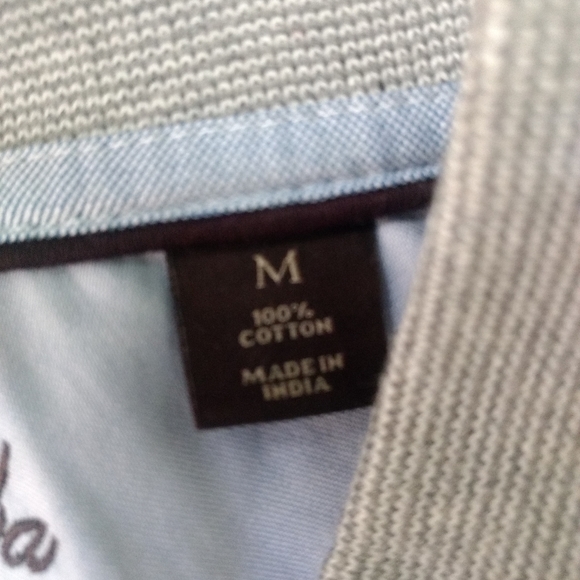 Tasso Elba Horizontal Stripes Gray Black Men's Collar Short Sleeve Cotton Polo L - Picture 4 of 4